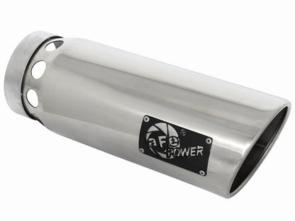 aFe MACH Force-Xp 304 Stainless Steel Intercooled Clamp-on Exhaust Tip Polished - 49T50601-P161
