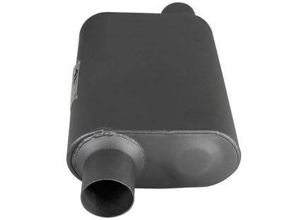 aFe Scorpion Aluminized Steel Pass-Through Muffler - Body Length 13 in, Body Width 10 in