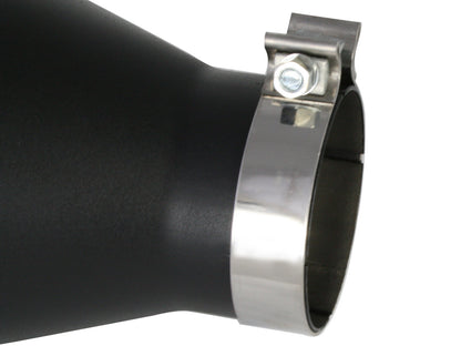 aFe MACH Force-Xp 409 Stainless Steel Clamp-on Exhaust Tip Black - 49T40701-B18