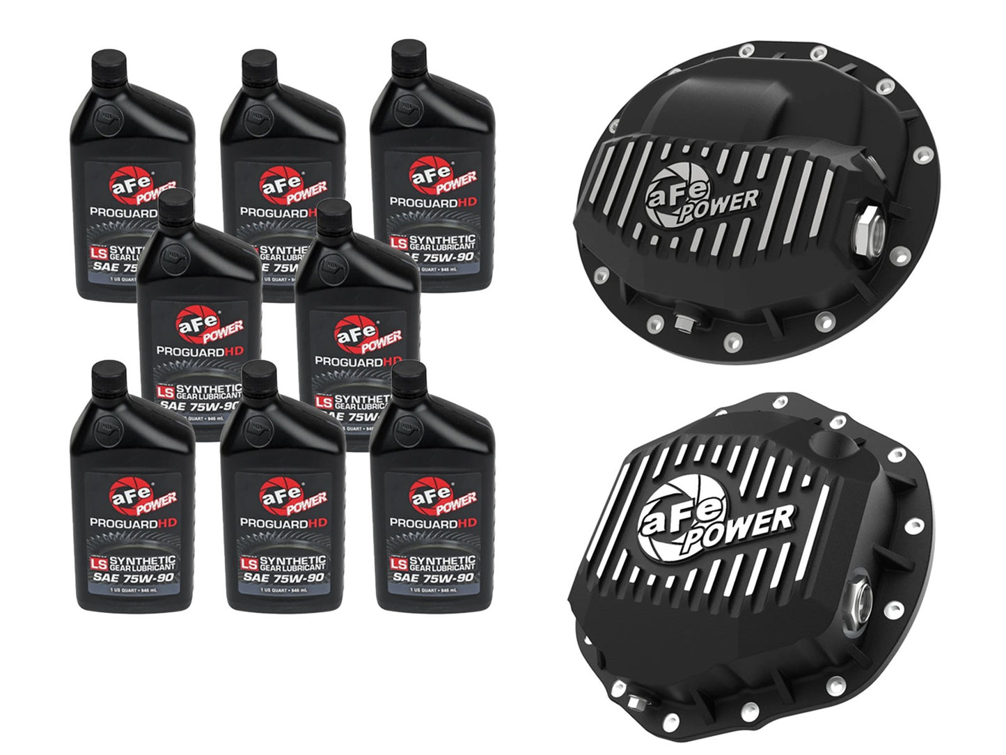 aFe Front & Rear Differential Cover Package w/ Oil - Ram 2019-2026 6.7L
