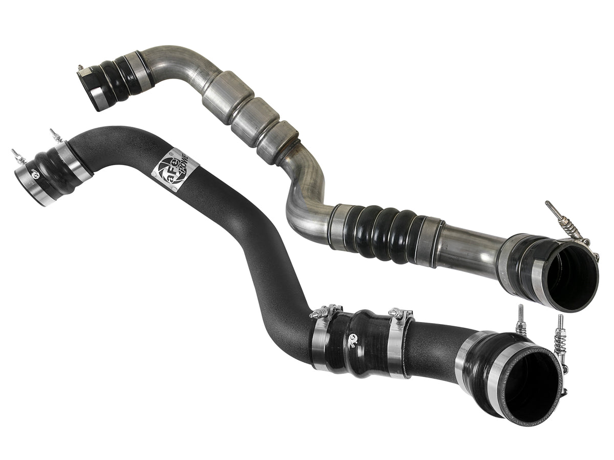 aFe BladeRunner 3 IN Aluminum Hot Charge Pipe Black - Chevy/GMC 2017-2019 6.6L