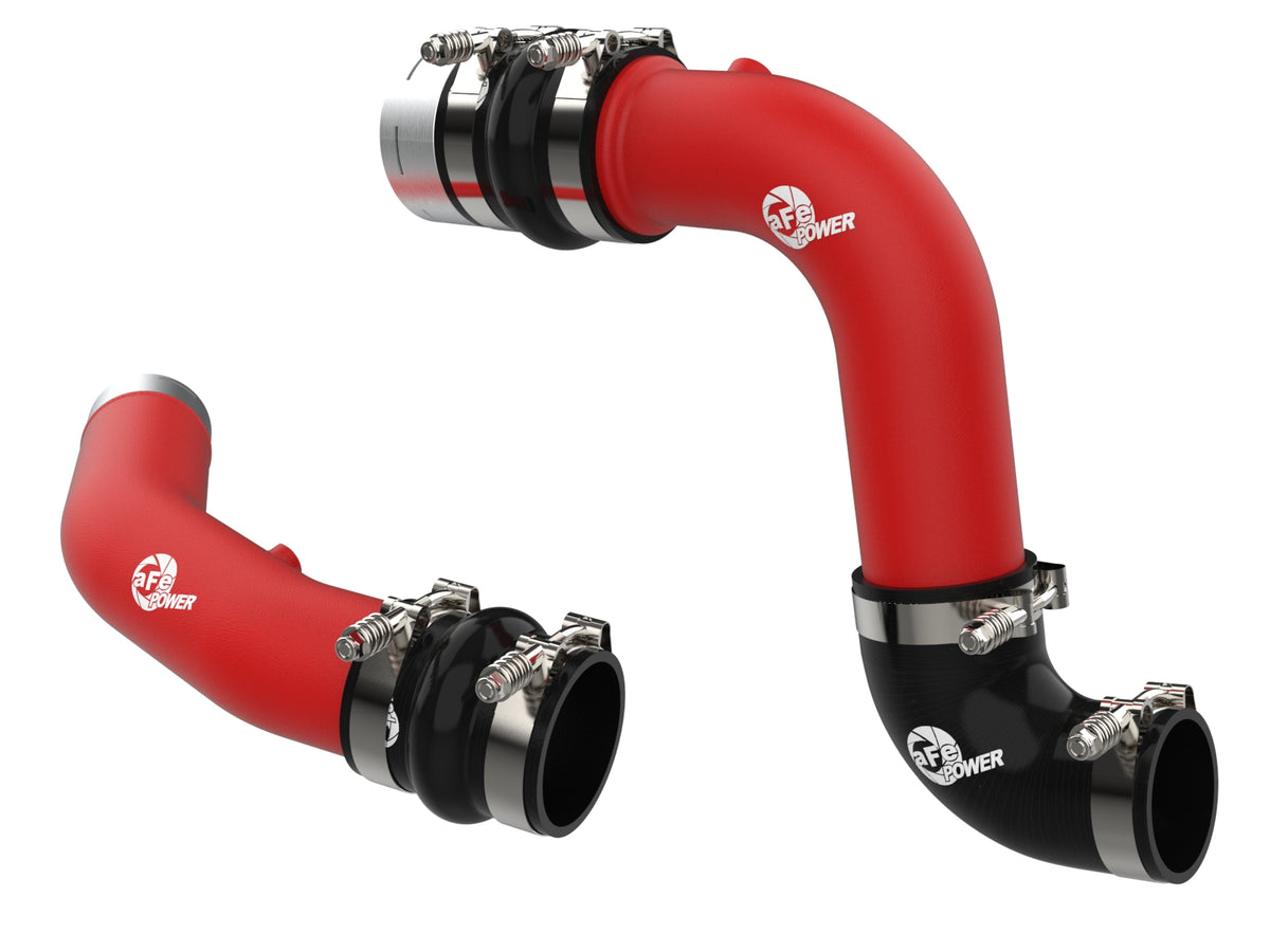 aFe BladeRunner Aluminum Hot and Cold Charge Pipe Kit Red - 46-20734-R
