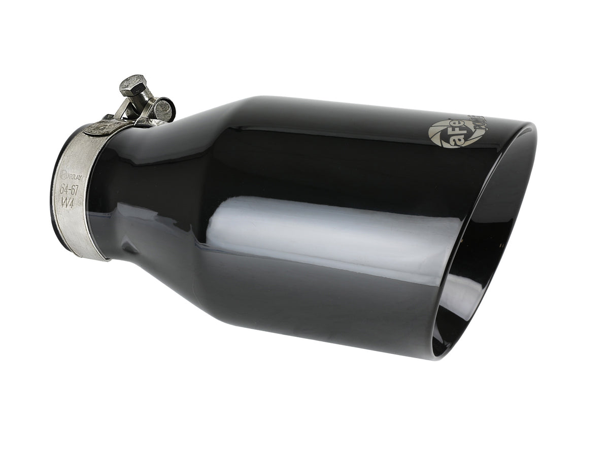 aFe MACH Force-Xp 409 Stainless Steel Clamp-on Exhaust Tip Black - 49T25454-B091