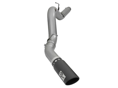 aFe Large Bore-HD 5 IN 409 Stainless Steel DPF-Back Exhaust System w/Black Tip - Chevy/GMC 2016 6.6L