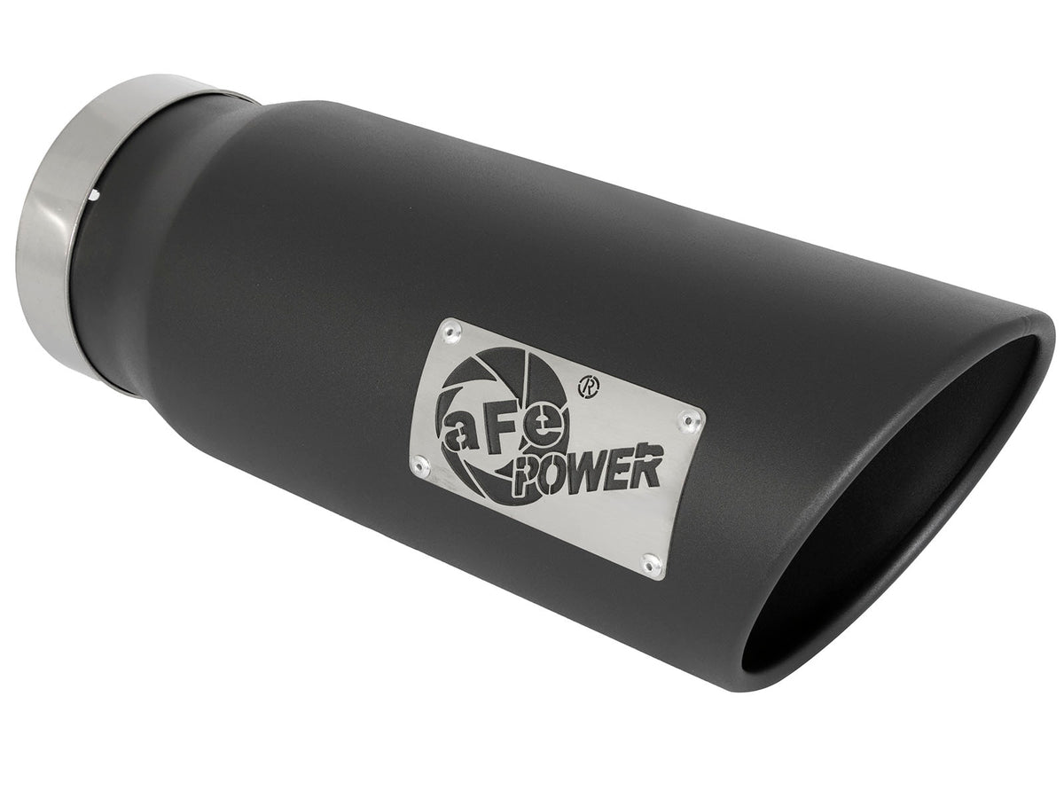 aFe MACH Force-Xp 409 Stainless Steel Clamp-on Exhaust Tip Black - 49T50601-B15