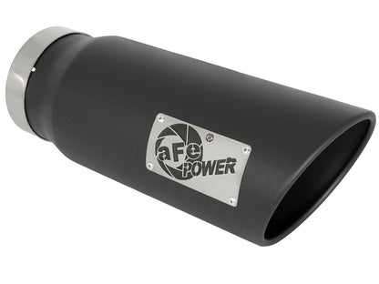 aFe MACH Force-Xp 409 Stainless Steel Clamp-on Exhaust Tip Black - 49T50601-B15