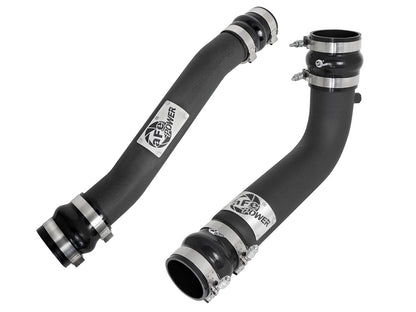 aFe BladeRunner 3 IN & 3-1/2 IN Aluminum Hot and Cold Charge Pipe Kit Black - Dodge 2007-2009 6.7L