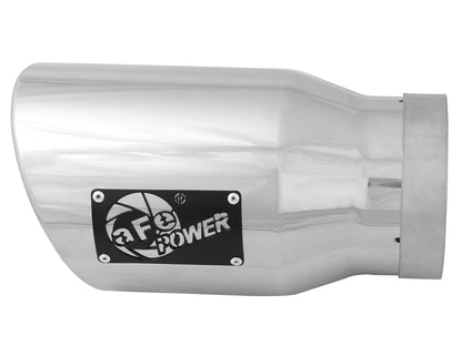 aFe MACH Force-Xp 304 Stainless Steel Clamp-on Exhaust Tip Polished Left Side Exit - 49T50702-P12