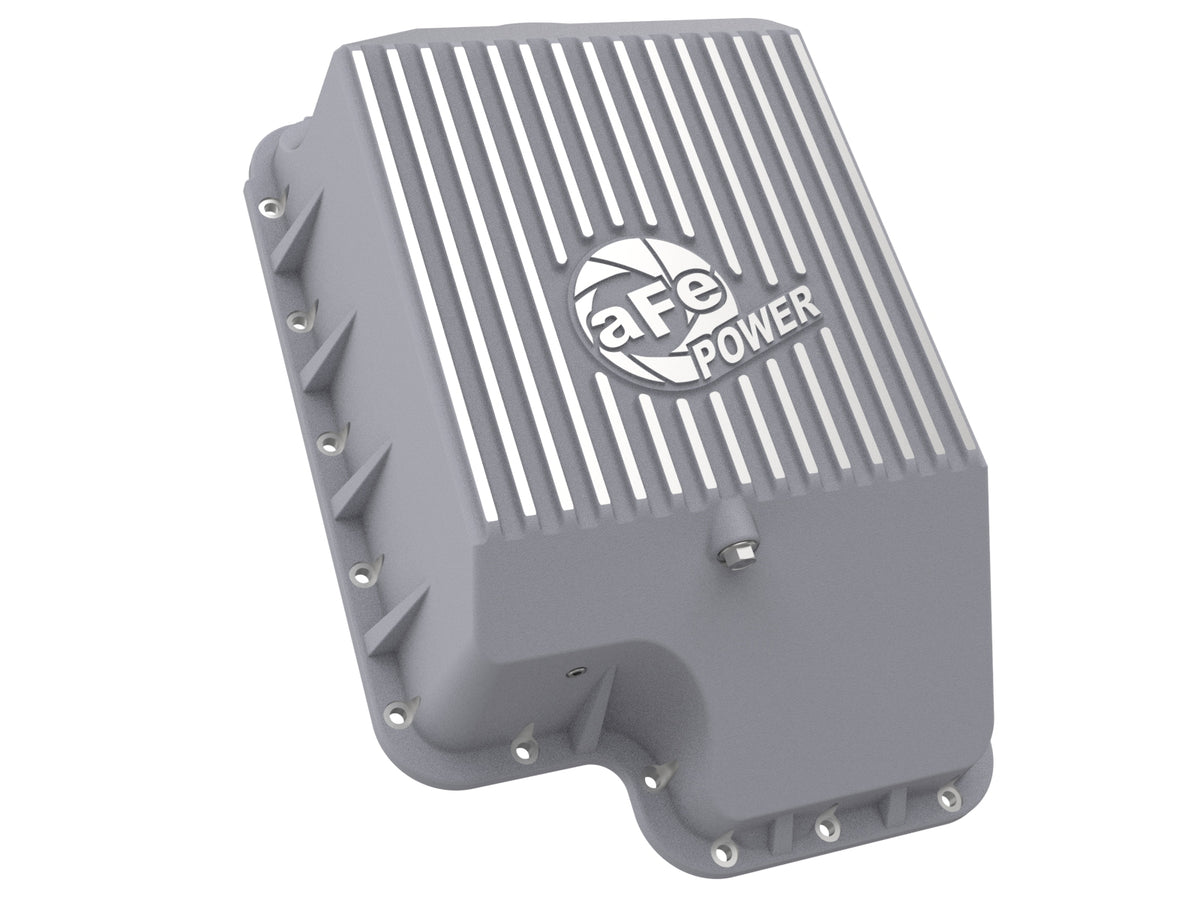 aFe Street Series Transmission Pan Black w/ Machined Fins - Ford 1994-2010