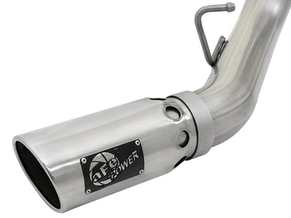 aFe ATLAS 4 IN Aluminized Steel DPF-Back Exhaust System w/ Polished Tip - Chevy/GMC 2017-2019 6.6L - 49-04086-P