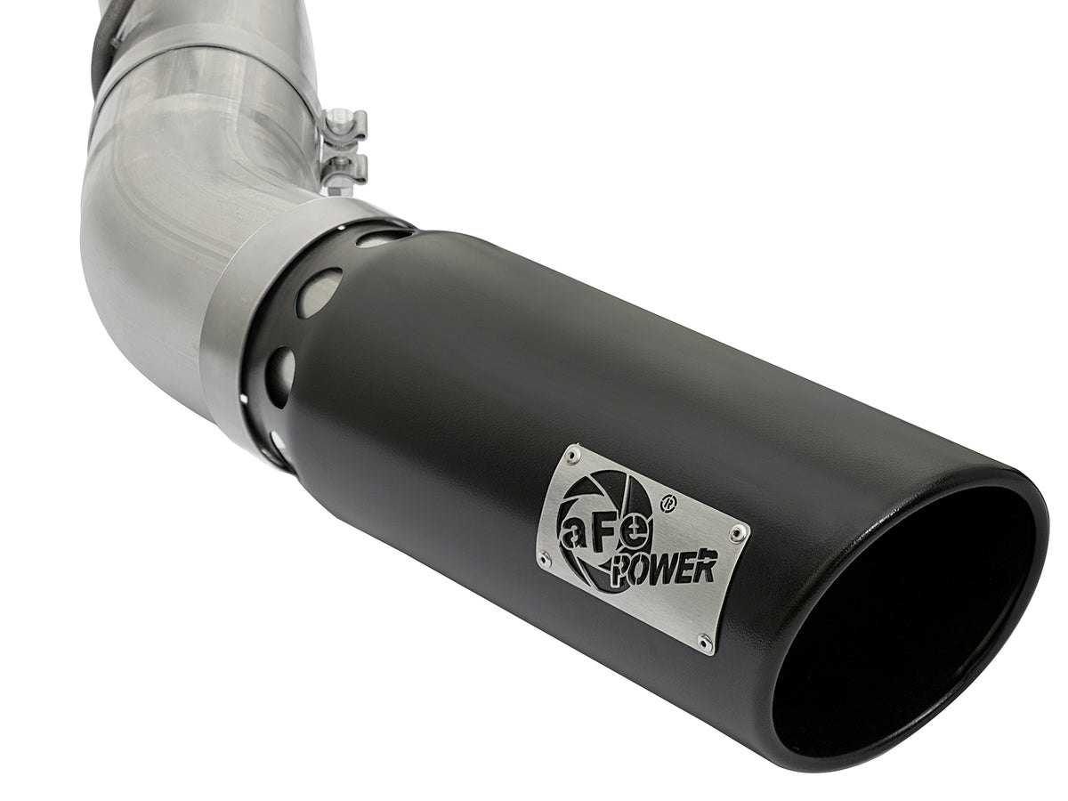 aFe ATLAS 4 IN Aluminized Steel DPF-Back Exhaust System w/Black Tip - Chevy/GMC 2017-2019 6.6L