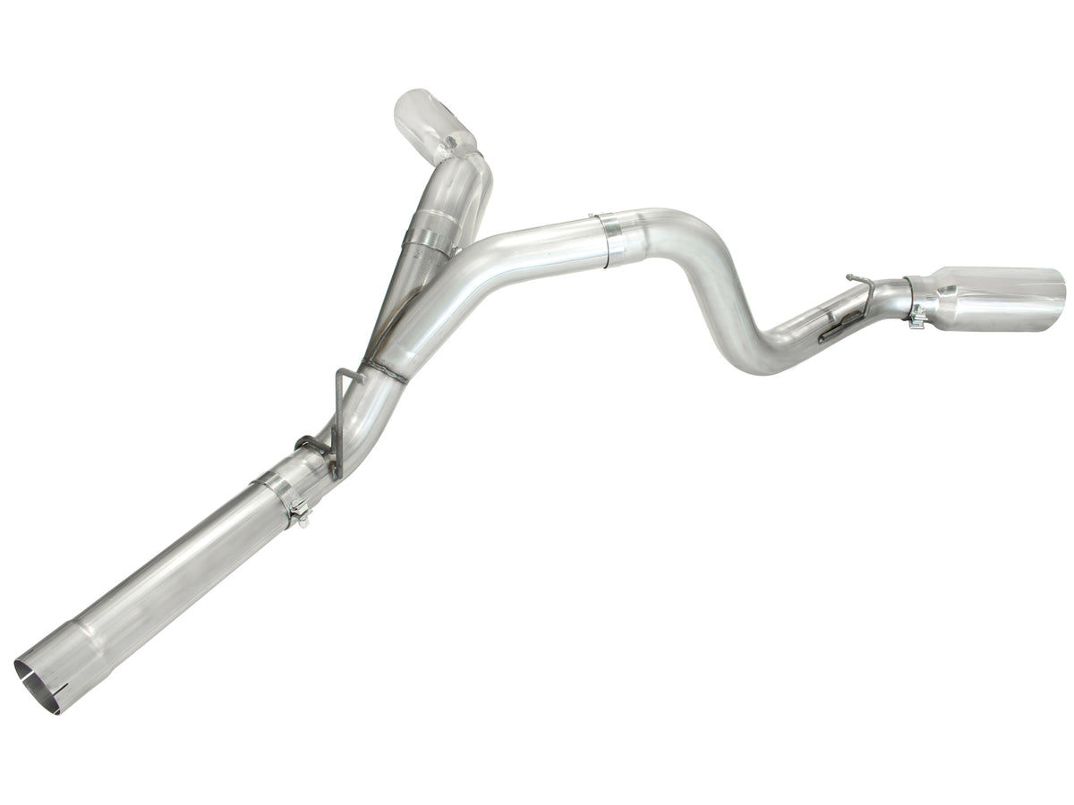 aFe ATLAS 4 IN Aluminized Steel DPF-Back Exhaust System w/Polished Tip - Chevy/GMC 2011-2016 6.6L