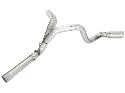 aFe ATLAS 4 IN Aluminized Steel DPF-Back Exhaust System w/Polished Tip - Chevy/GMC 2011-2016 6.6L