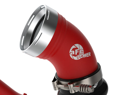 aFe BladeRunner 3 IN & 3-1/2 IN Aluminum Hot and Cold Charge Pipe Kit Red