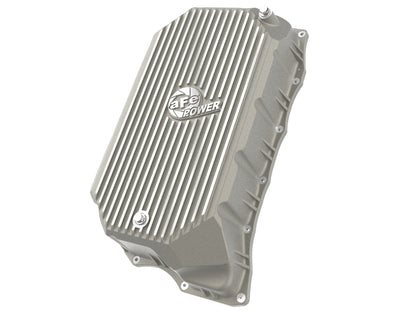 aFe Street Series Transmission Pan Raw w/ Machined Fins - Chevy/GMC 2020-2026 6.6L