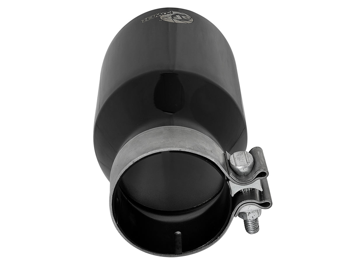 aFe MACH Force-Xp 304 Stainless Steel Clamp-on Exhaust Tip Black - 49T30454-B092