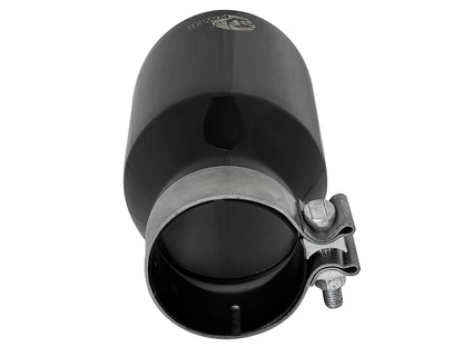aFe MACH Force-Xp 304 Stainless Steel Clamp-on Exhaust Tip Black - 49T30454-B092