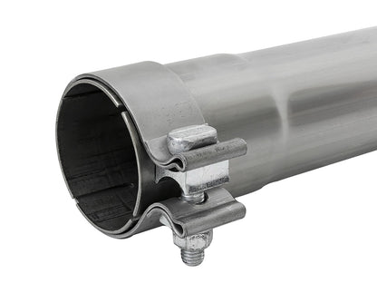 aFe MACH Force-Xp 304 Stainless Steel Resonator Delete Pipe - Clamp Type Band, Overall Length 16 in