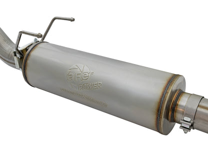 aFe Large Bore-HD 4 IN 409 Stainless Steel Cat-Back Exhaust System w/ Polished Tip - Dodge 2003-2004 5.9L