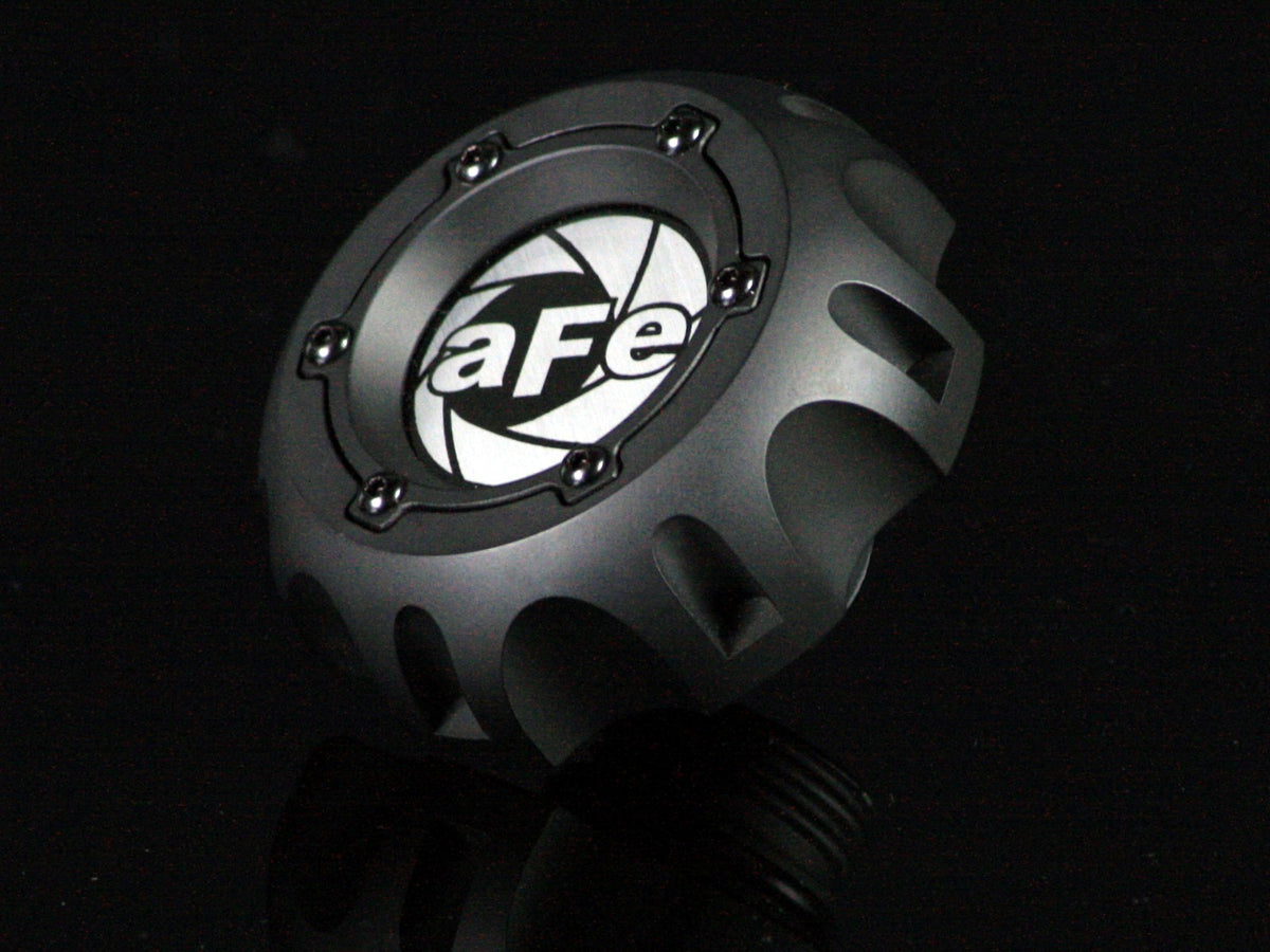 aFe Machined Billet Aluminum Oil Fill Cap - Matte Black - Dodge/Ram 2003-2014 5.9L/6.7L
