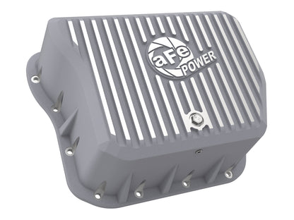aFe Street Series Transmission Pan Raw w/ Machined Fins - Dodge 1994-2007 5.9L