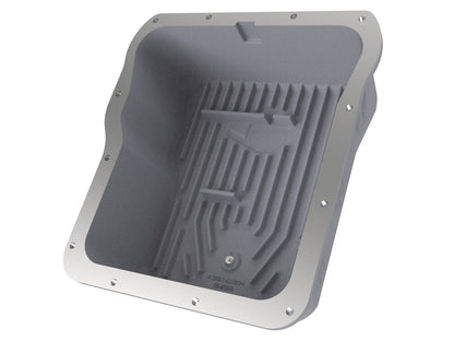 aFe Street Series Transmission Pan Raw w/ Machined Fins - Chevy/GMC 2001-2019 6.6L/8.1L