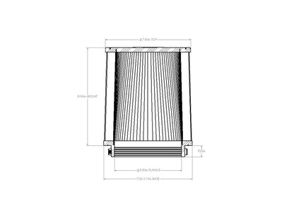 aFe Magnum FORCE Intake Replacement Air Filter w/ D2 Dura-Dry Media - 21-91018V