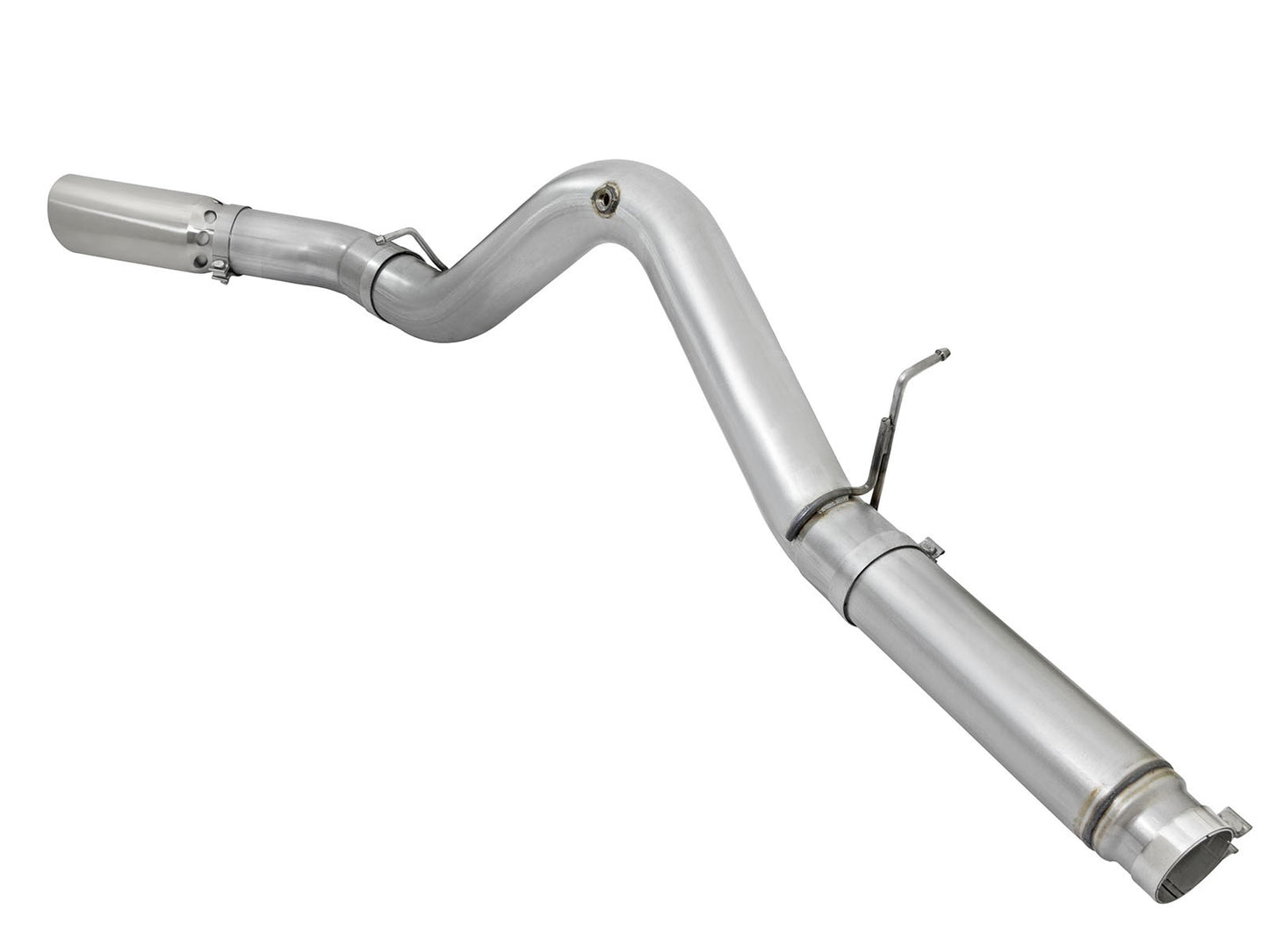 aFe ATLAS 5 IN Aluminized Steel DPF-Back Exhaust System w/Polished Tip - Chevy/GMC 2016 6.6L