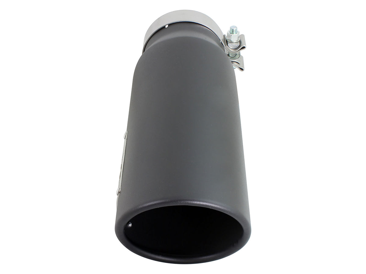 aFe MACH Force-Xp 409 Stainless Steel Clamp-on Exhaust Tip Black - 49T40501-B15