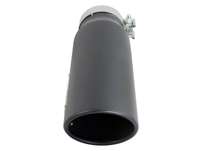 aFe MACH Force-Xp 409 Stainless Steel Clamp-on Exhaust Tip Black - 49T40501-B15