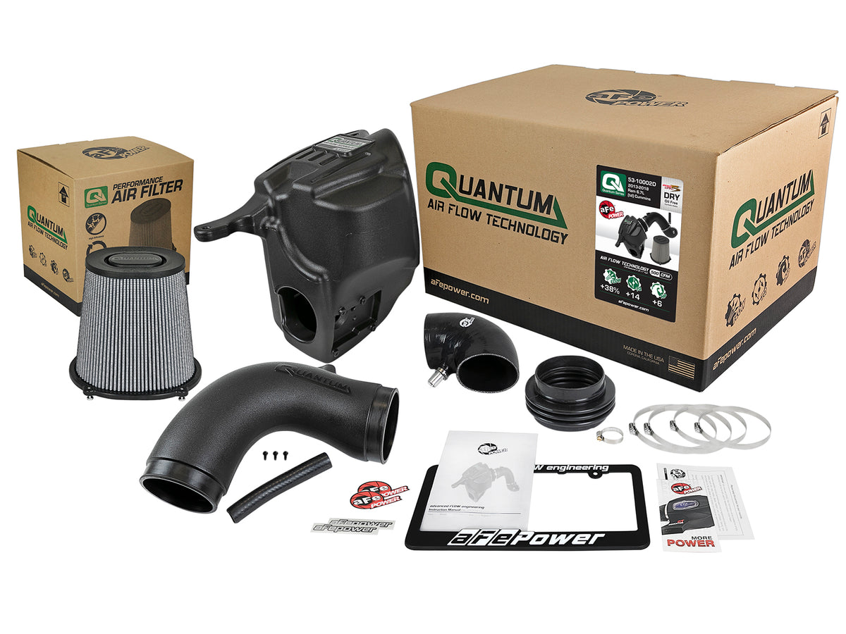 aFe QUANTUM Cold Air Intake System w/ Pro DRY S Filter - Ram 2013-2018 6.7L