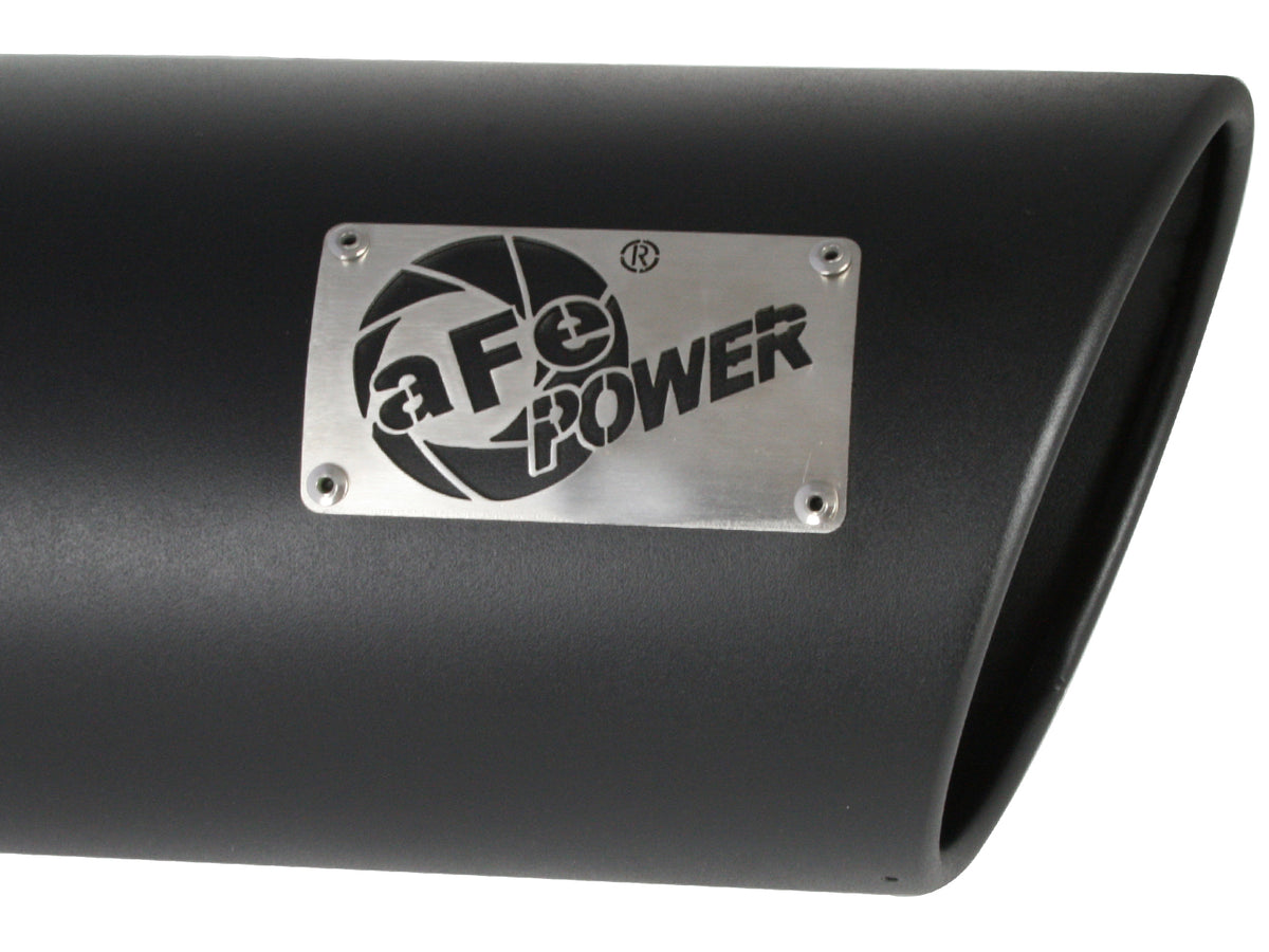 aFe MACH Force-Xp 409 Stainless Steel Clamp-on Exhaust Tip Black Right Side Exit - 49T50701-B15