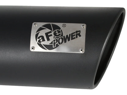 aFe MACH Force-Xp 409 Stainless Steel Clamp-on Exhaust Tip Black Right Side Exit - 49T50701-B15