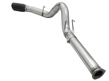 aFe ATLAS 5 IN Aluminized Steel DPF-Back Exhaust System w/Black Tip - Ford 2015-2016 6.7L