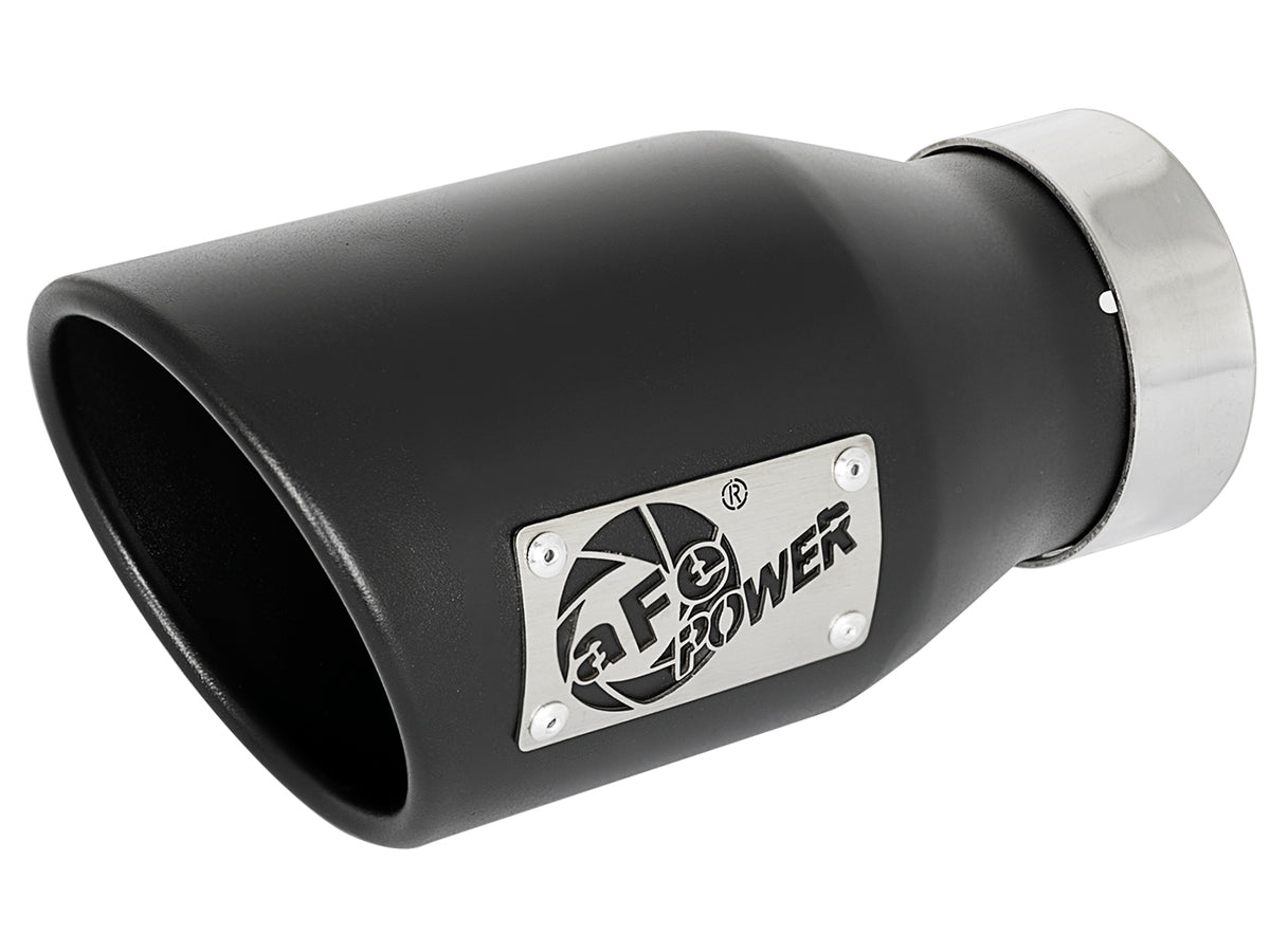 aFe MACH Force-Xp 409 Stainless Steel Clamp-on Exhaust Tip Black - 49T30452-B09