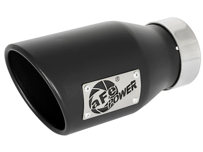 aFe MACH Force-Xp 409 Stainless Steel Clamp-on Exhaust Tip Black - 49T30452-B09