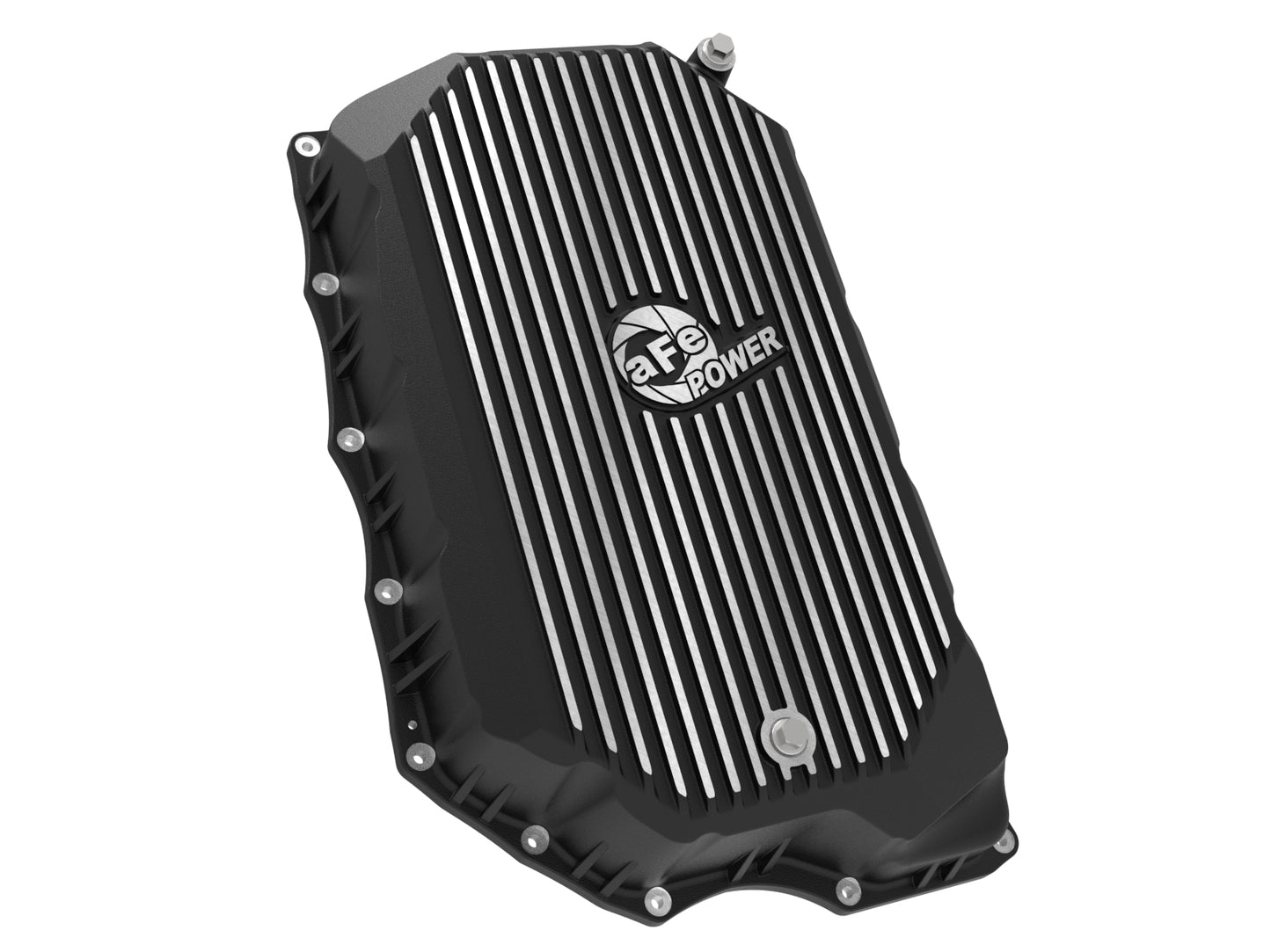aFe Pro Series Transmission Pan Black w/ Machined Fins - Chevy/GMC 2020-2026 6.6L