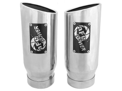aFe MACH Force-Xp 409 Stainless Steel Clamp-on Exhaust Tip Polished Pair