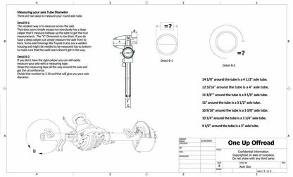 S&B Weld On Under Axle Bar Mount, 3 1/2in & 4in Axle, U-Bolts Up