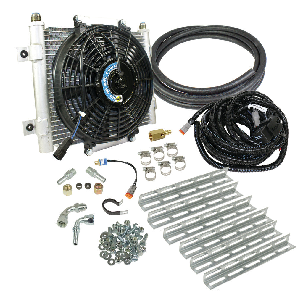 BD Diesel BD Xtrude Transmission Cooler with Fan - Complete Kit 1/2in Lines