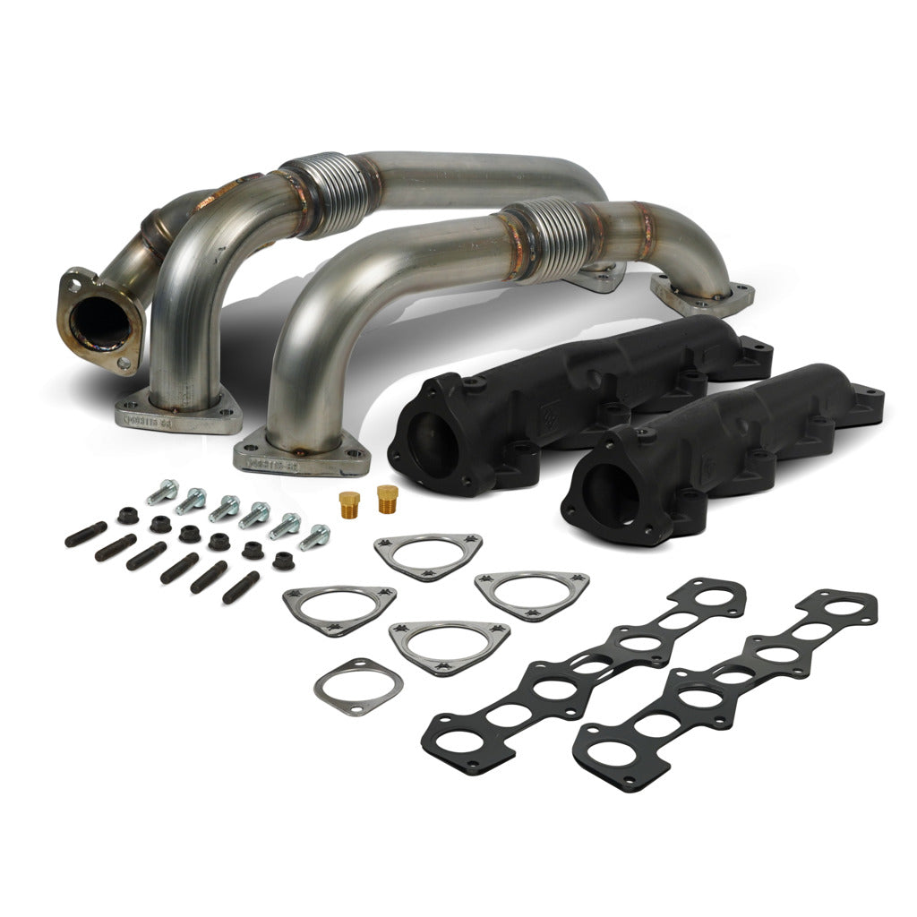 BD Diesel Exhaust Manifold & Up-Pipes Set Powerstroke 6.4L Ford 2008-2010 F-Ser Super Duty