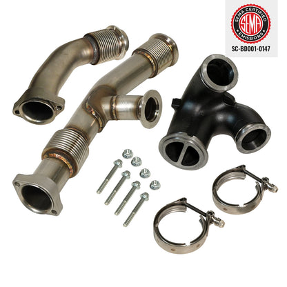 BD Diesel BD 6.0L Powerstroke Up-Pipes Kit w/EGR Connector - Ford 2003-2004.5