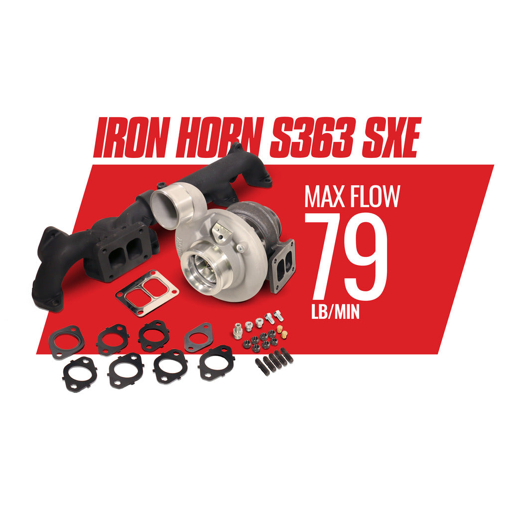 BD Diesel BD Iron Horn 5.9L Cummins Turbo Kit S363SXE/80 0.91AR Dodge 2003-2007