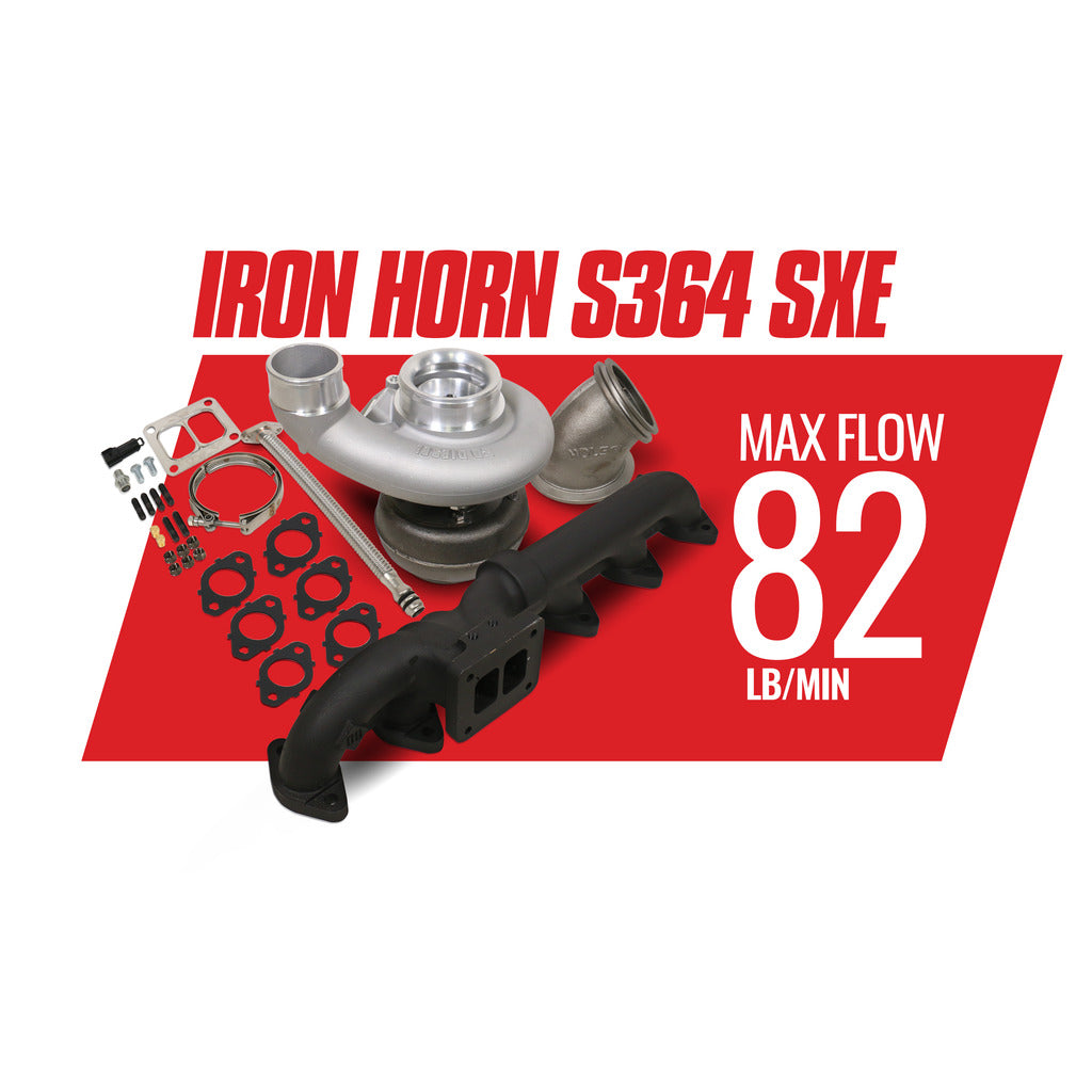 BD Diesel BD Iron Horn 5.9L Cummins Turbo Kit S364SXE/80 0.91AR Dodge 2003-2007