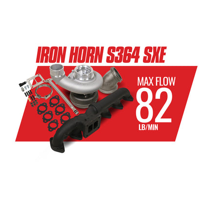 BD Diesel BD Iron Horn 5.9L Cummins Turbo Kit S364SXE/80 0.91AR Dodge 2003-2007