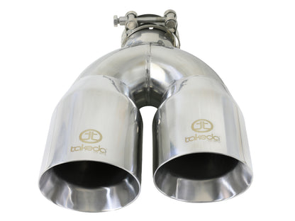 aFe Takeda 304 Stainless Steel Clamp-on Exhaust Tip Polished - 49T25484-P121