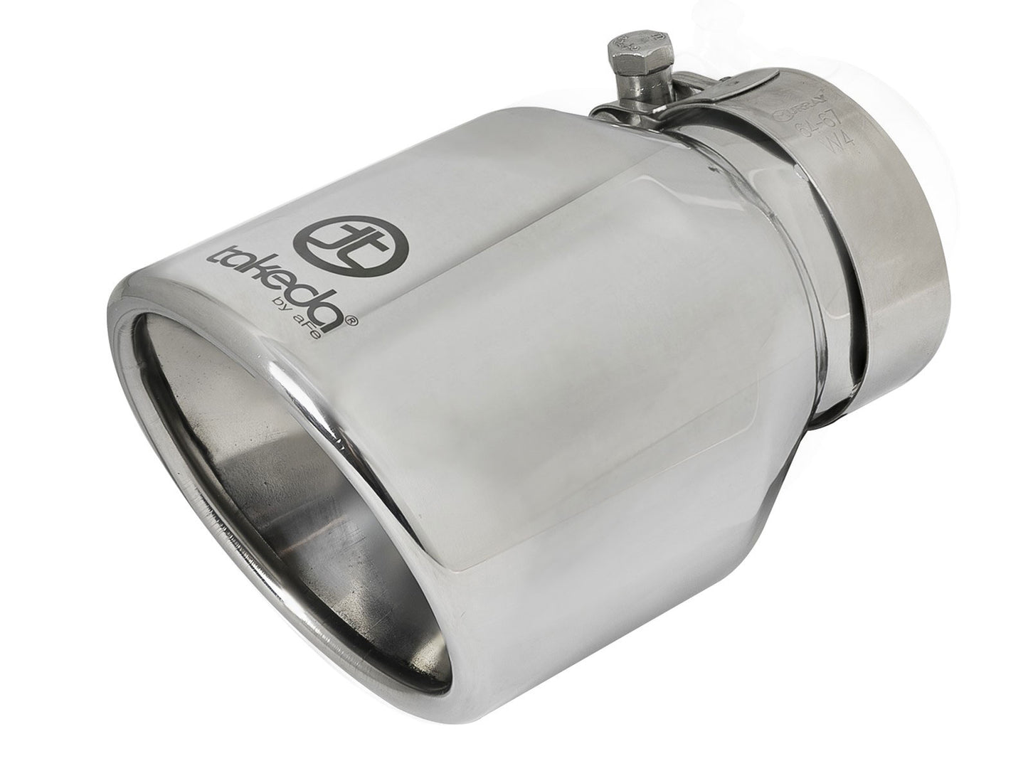 aFe Takeda 304 Stainless Steel Clamp-on Exhaust Tip Polished - 49T25404-P061