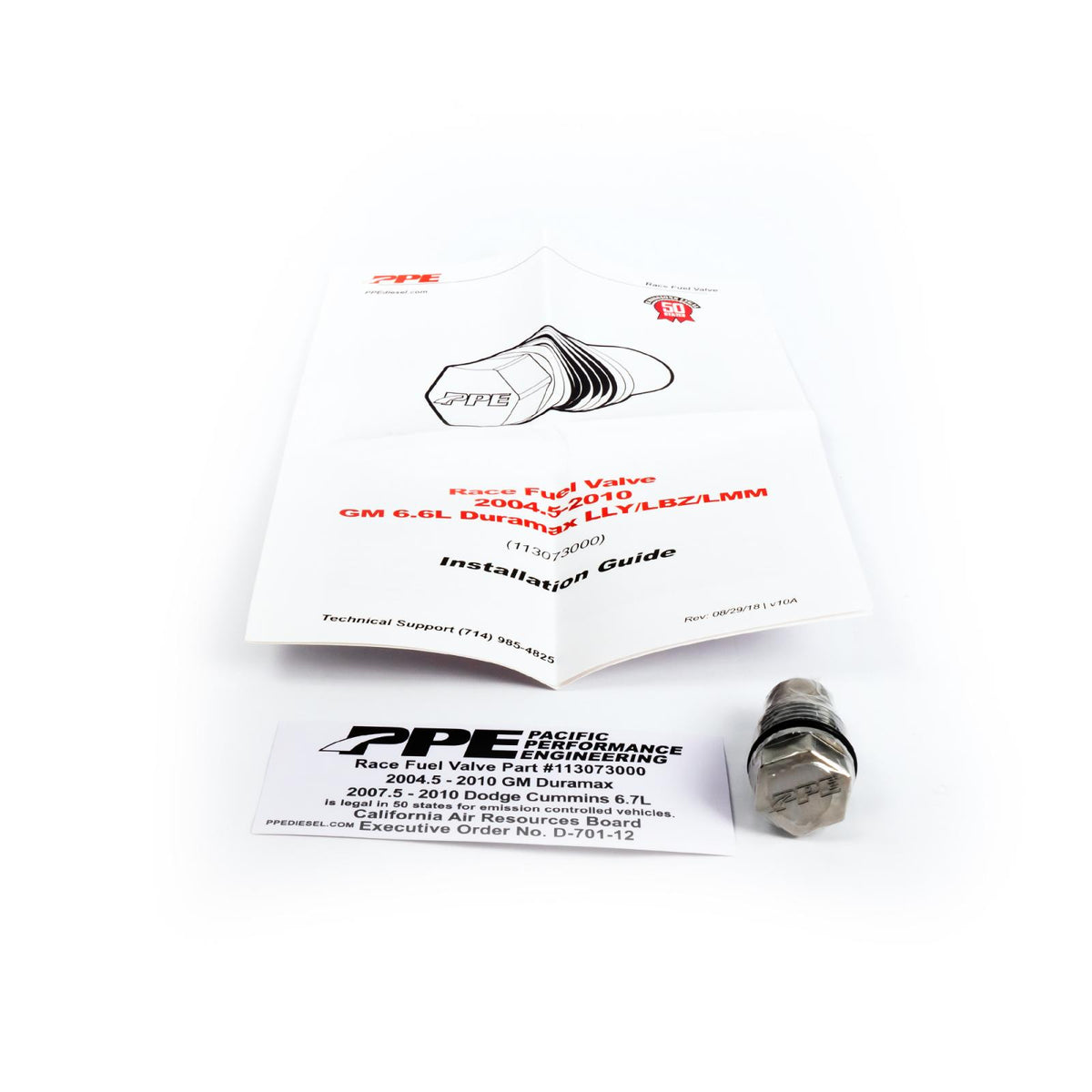 PPE 2004.5-2010 GM 6.6L Duramax and 2007.5-2010 Cummins 6.7L Race Fuel Valve