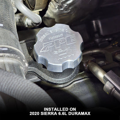 PPE 2001-2023 GM 6.6L/3.0L Duramax Billet Aluminum Engine Oil Filler Cap