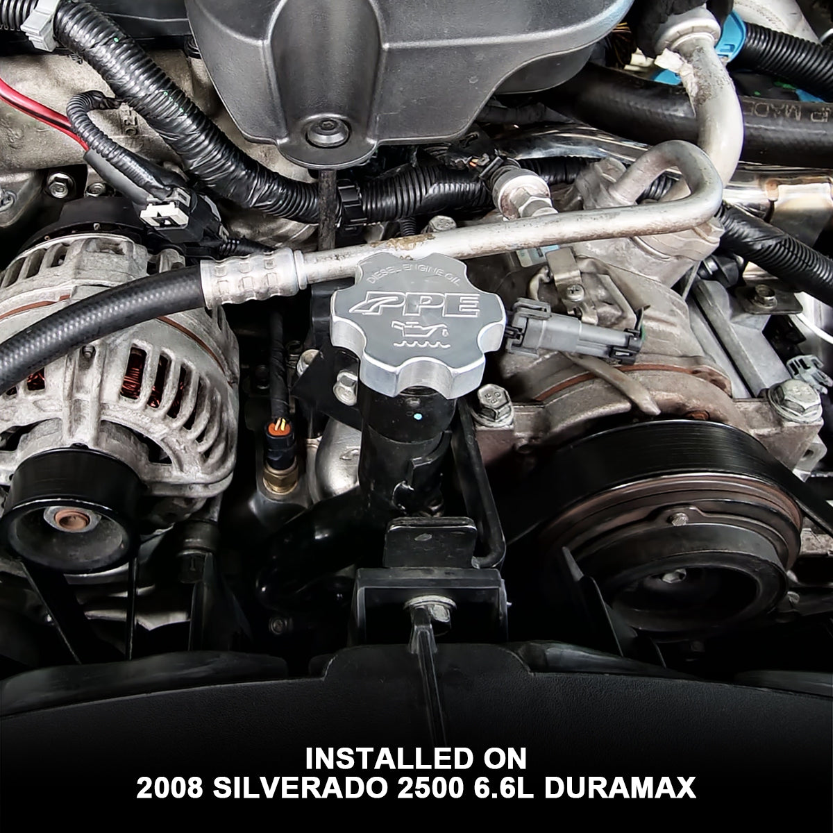 PPE 2001-2023 GM 6.6L/3.0L Duramax Billet Aluminum Engine Oil Filler Cap